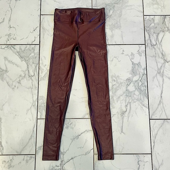 Koral Lustrous Max High Rise Shiny Leggings in Bordeaux - Picture 2 of 16